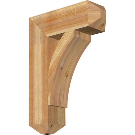 Ekena Millwork Thorton Craftsman Rough Sawn Bracket, Western Red Cedar, 6"W x 20"D x 28"H BKT06X20X28THR04RWR